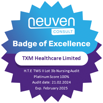 TXM Healthcare Ltd Platinum Audit Badge Feb 24