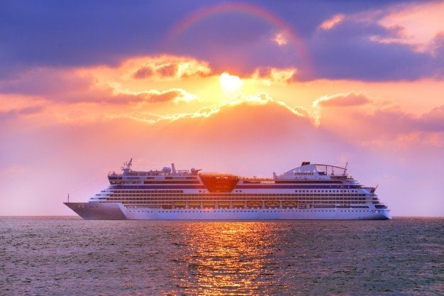 luxury cruise ship beautiful seascape sunset romantic luxury travel concept 106035 2